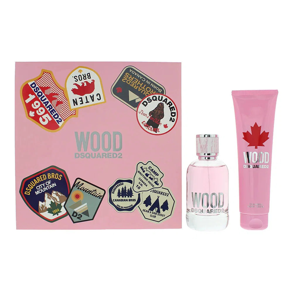 Set Dsquared 2: Wood, Eau De Toilette, For Femei, 100 ml + Wood, Hydrating, Body Lotion, Body, 150 ml