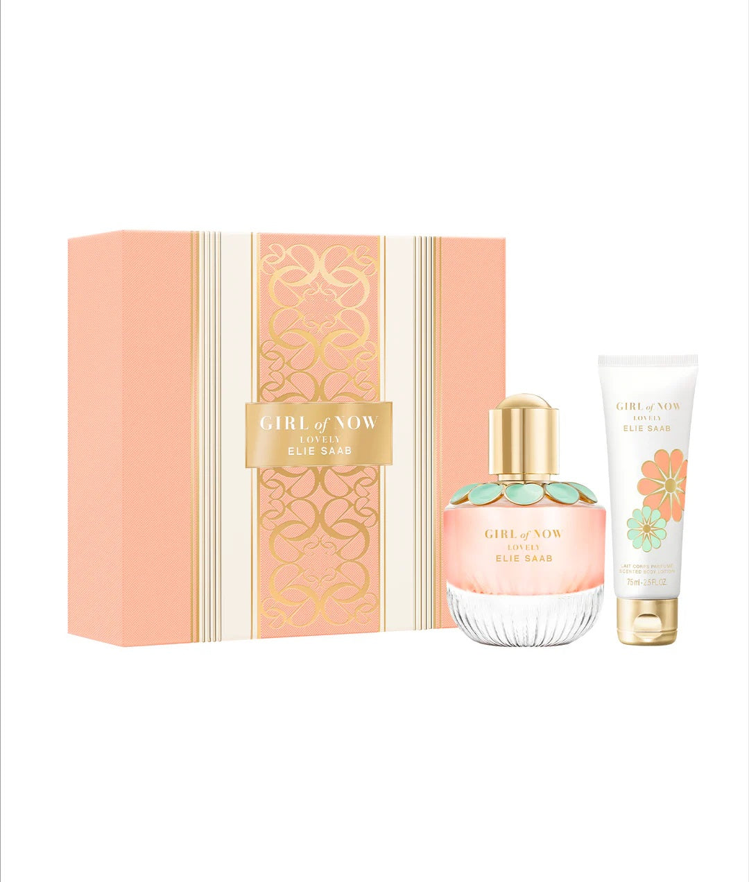 Set Elie Saab: Girl Of Now Lovely, Eau De Parfum, For Femei, 50 ml + Girl Of Now Lovely, Hydrates, Body Lotion, Body, 75 ml