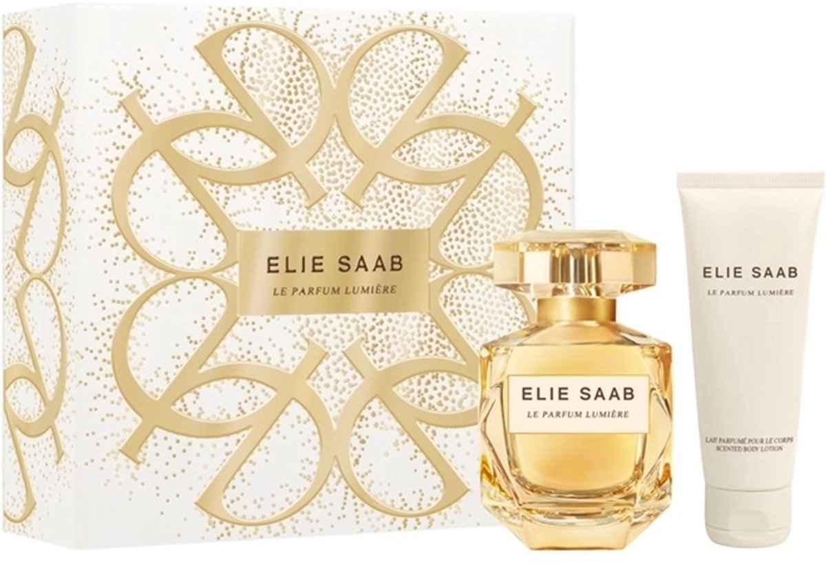 Set Elie Saab: Le Parfum Lumiere, Apa de parfum, Femei, 50 ml + Le Parfum Lumiere, Body Lotion, 75 ml