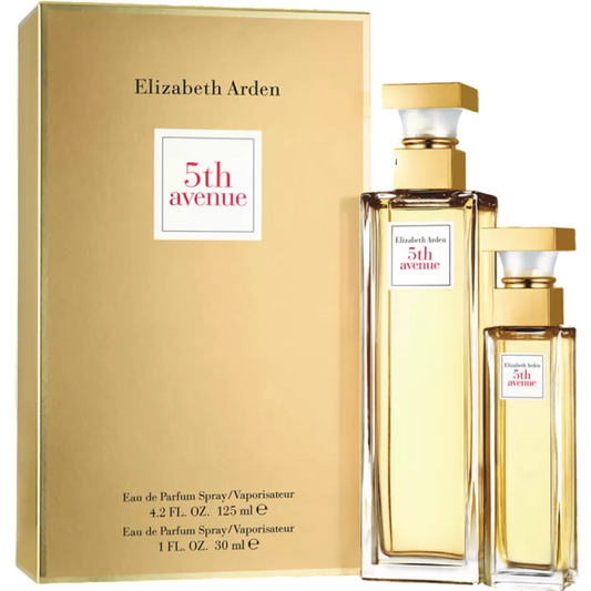 Set Elizabeth Arden: 5th Avenue, Apa de parfum, Femei, 125 ml + 5th Avenue, Apa de parfum, Femei, 30 ml