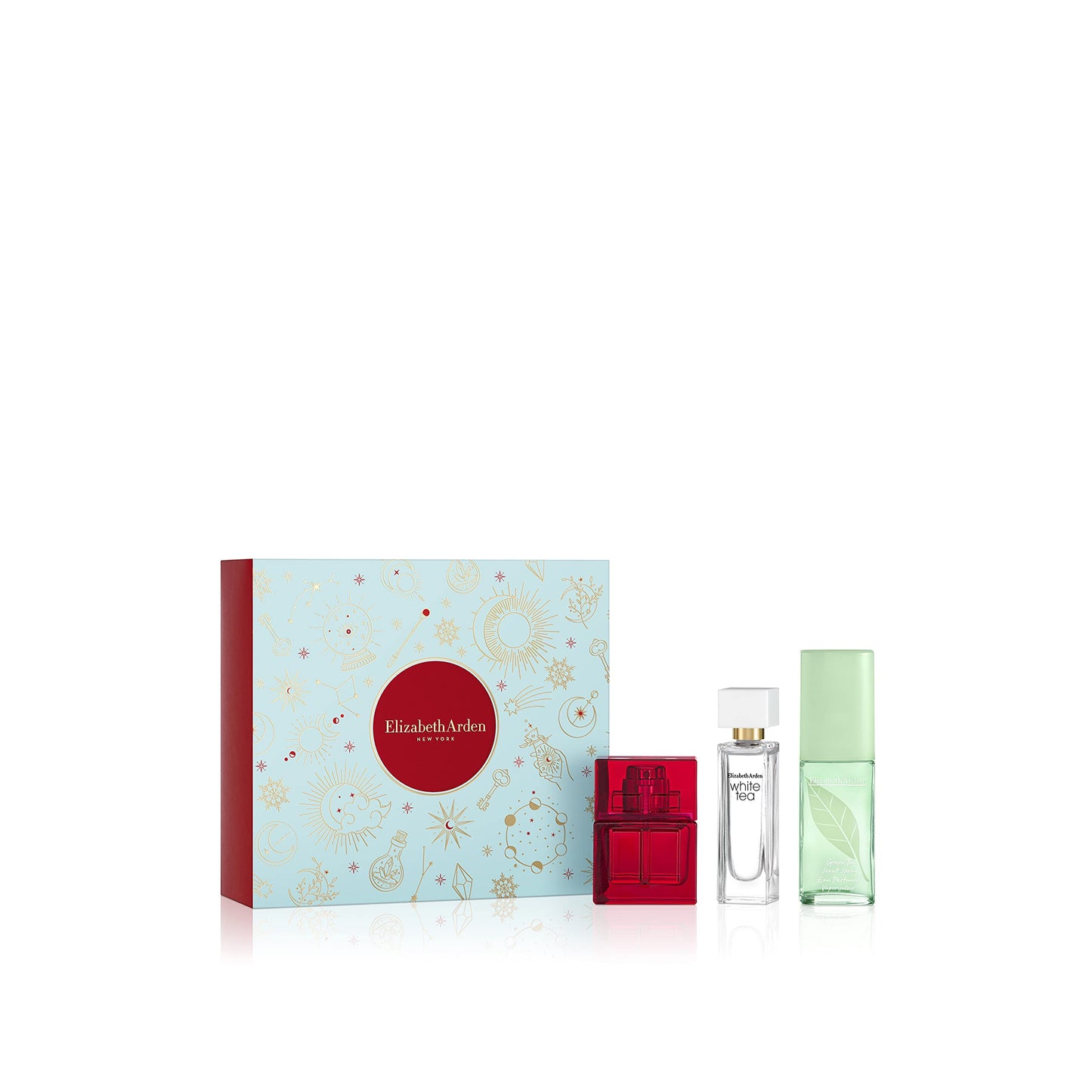 Set Elizabeth Arden: Red Door, Apa de toaleta, Femei, 10 ml + White Tea, Apa de toaleta, Femei, 10 ml + Green Tea, Scented Spray, Femei, 15 ml