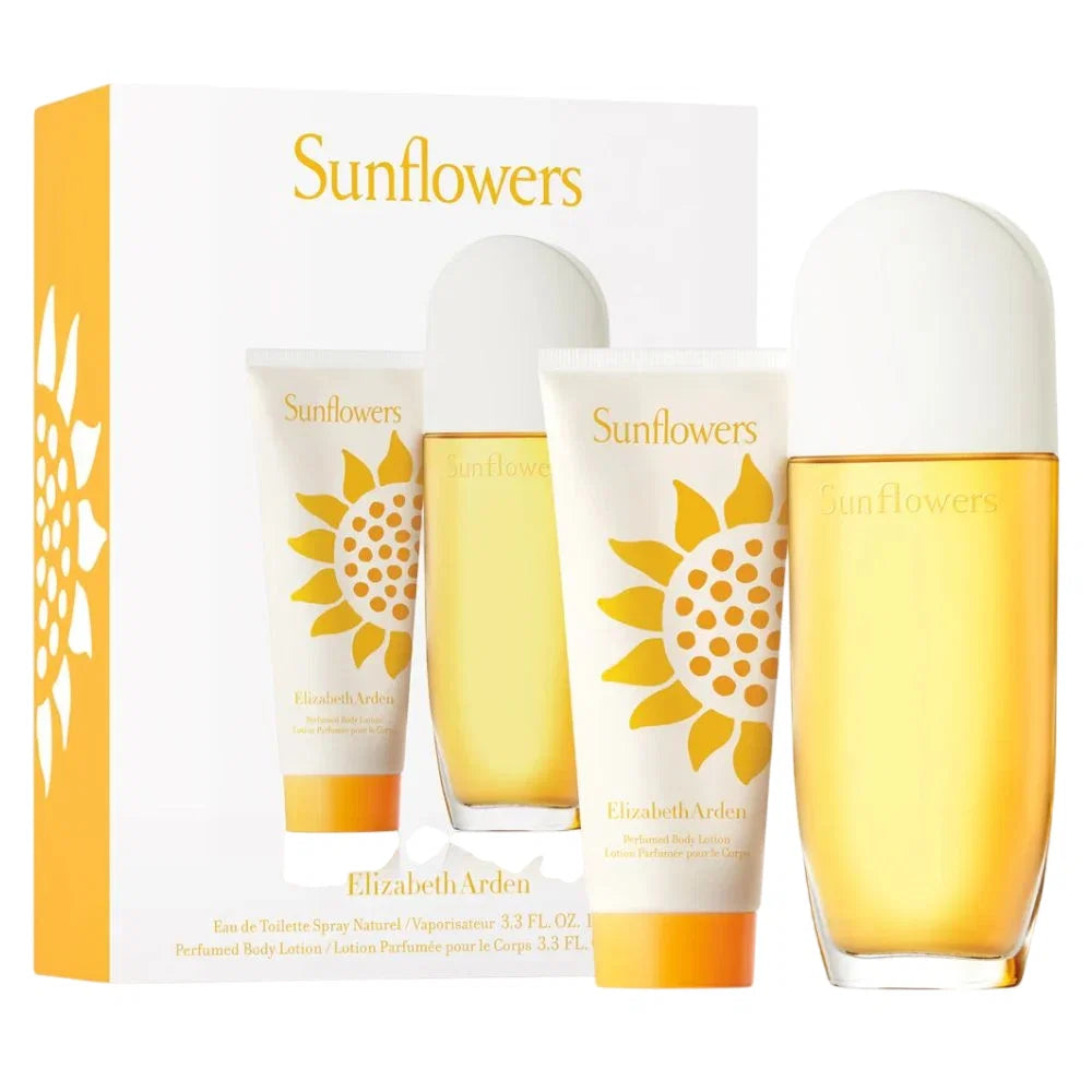 Set Elizabeth Arden: Sunflowers, Eau De Toilette, For Femei, 100 ml + Sunflowers, Perfumed, Day & Night, Body Lotion, 100 ml