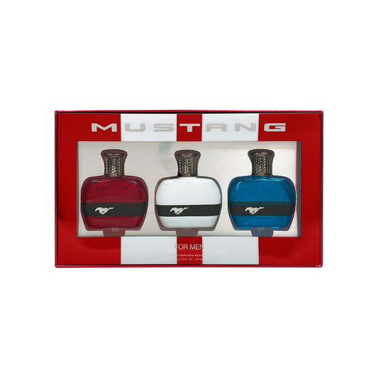 Set Ford: Mustang Blue, Apa de toaleta, Barbati, 30 ml + Mustang Red, Apa de toaleta, Barbati, 30 ml + Mustang White, Apa de toaleta, Barbati, 30 ml