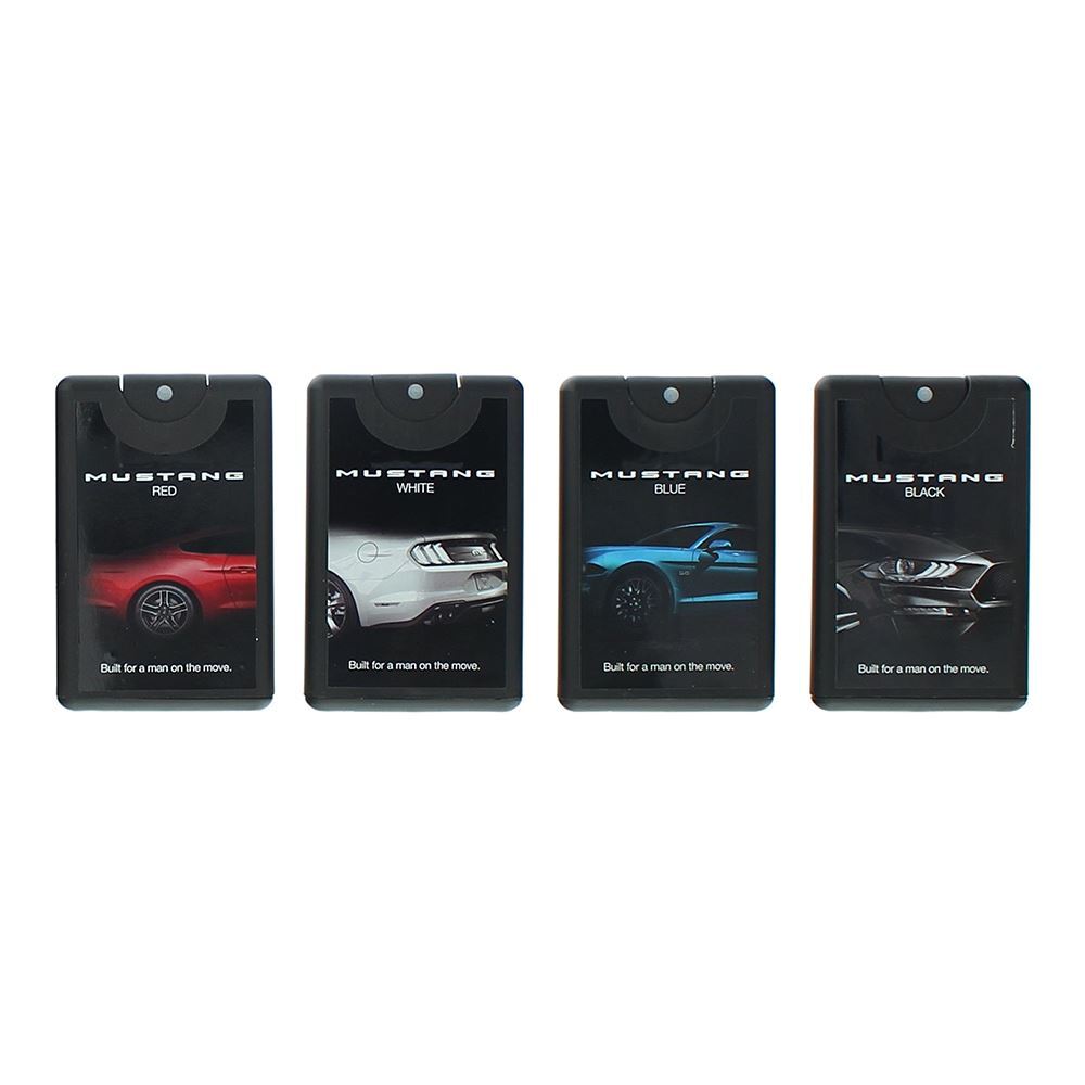 Set Ford: Mustang White, Apa de toaleta, Barbati, 20 ml + Mustang Red, Apa de toaleta, Barbati, 20 ml + Mustang Black, Apa de toaleta, Barbati, 20 ml + Mustang Blue, Apa de toaleta, Barbati, 20 ml