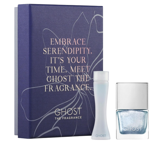 Set Ghost: The Fragrance, Apa de toaleta, Femei, 5 ml + Ghost, Nail Polish, Metallic Blue, 10 ml
