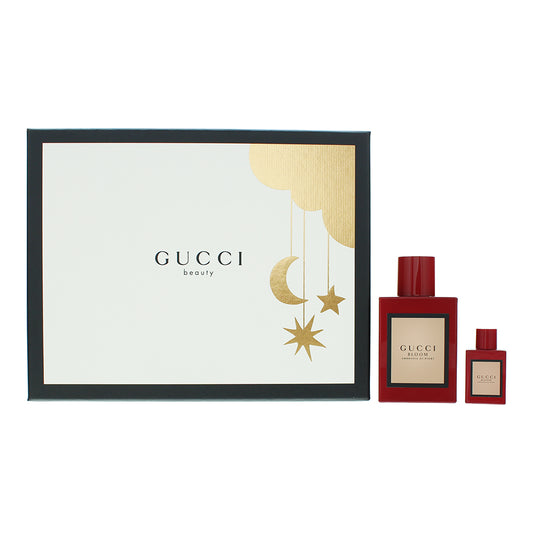 Set Gucci: Bloom Ambrosia Di Fiori Intense, Apa de parfum, Femei, 50 ml + Bloom Ambrosia Di Fiori Intense, Apa de parfum, Femei, 5 ml *Miniature