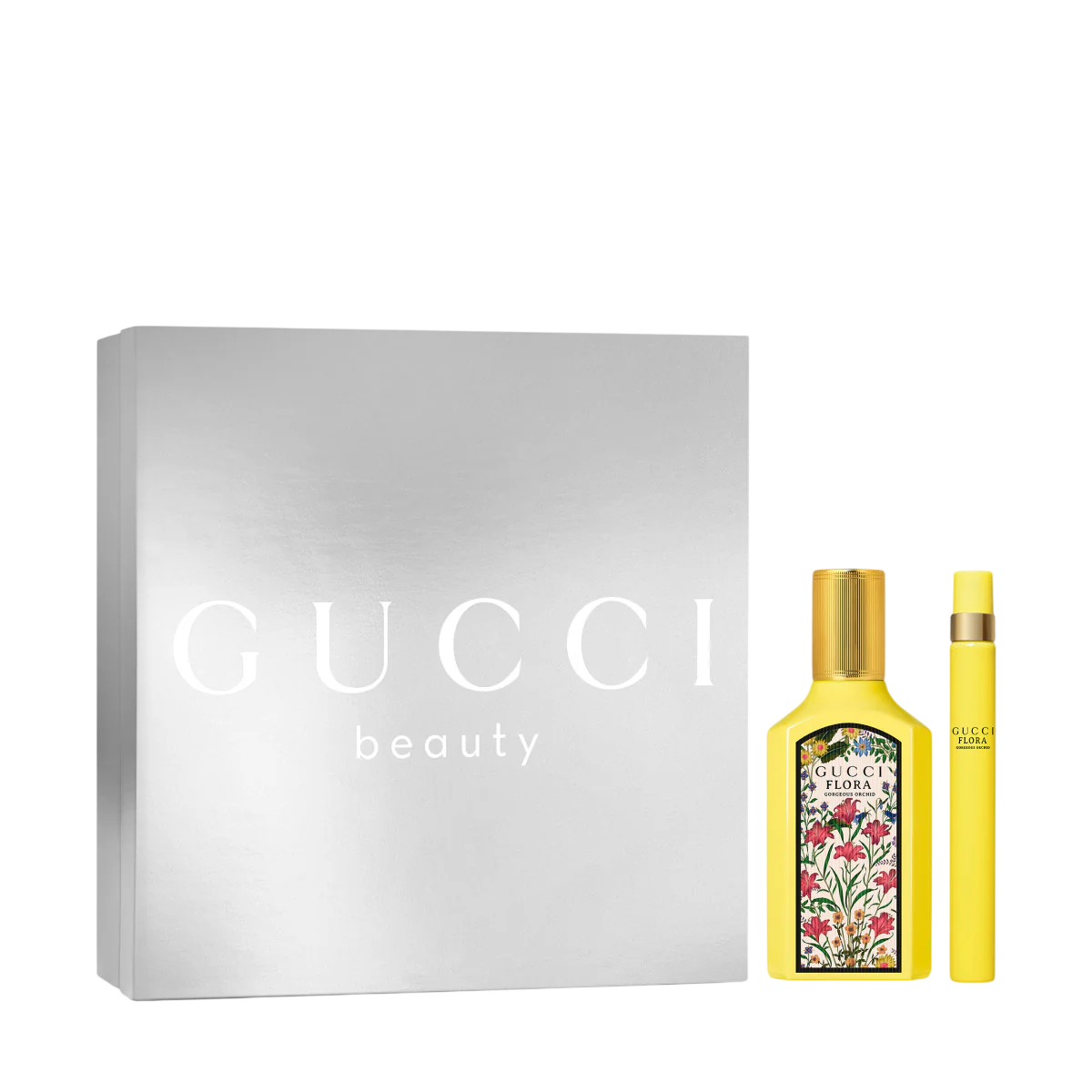 Set Gucci: Flora Gorgeous Orchid, Eau De Parfum, For Femei, 50 ml + Flora Gorgeous Orchid, Eau De Parfum, For Femei, 10 ml
