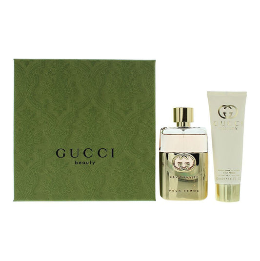 Set Gucci: Guilty, Apa de parfum, Femei, 50 ml + Guilty, Moisturizing, Body Lotion, 50 ml