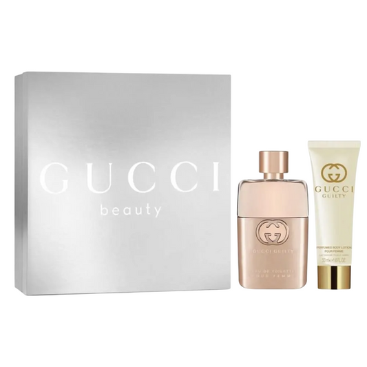 Set Gucci: Guilty Pour Femme, Apa de toaleta, Femei, 50 ml + Guilty, Moisturizing, Body Lotion, 50 ml