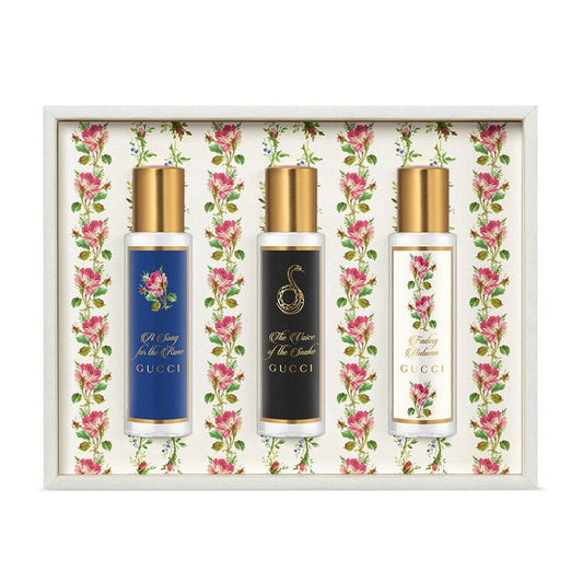 Set Gucci: The Alchemist's Garden - A Song For The Rose, Eau De Parfum, For Femei, 15 ml + The Alchemist's Garden - The Voice Of The Snake, Eau De Parfum, For Femei, 15 ml + The Alchemist's Garden - Fading Autumn, Eau De Parfum, For Femei, 15 ml