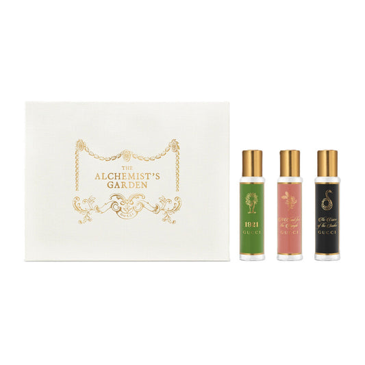 Set Gucci: The Alchemist's Garden - The Voice Of The Snake, Eau De Parfum, For Femei, 15 ml + The Alchemist's Garden - 1921, Eau De Parfum, For Femei, 15 ml + The Alchemist's Garden - A Chant for the Nymph, Eau De Parfum, For Femei, 15 ml