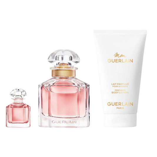 Set Guerlain: Mon Guerlain, Apa de parfum, Femei, 50 ml + Mon Guerlain, Apa de parfum, Femei, 5 ml + Mon Guerlain, Body Lotion, Body, 75 ml
