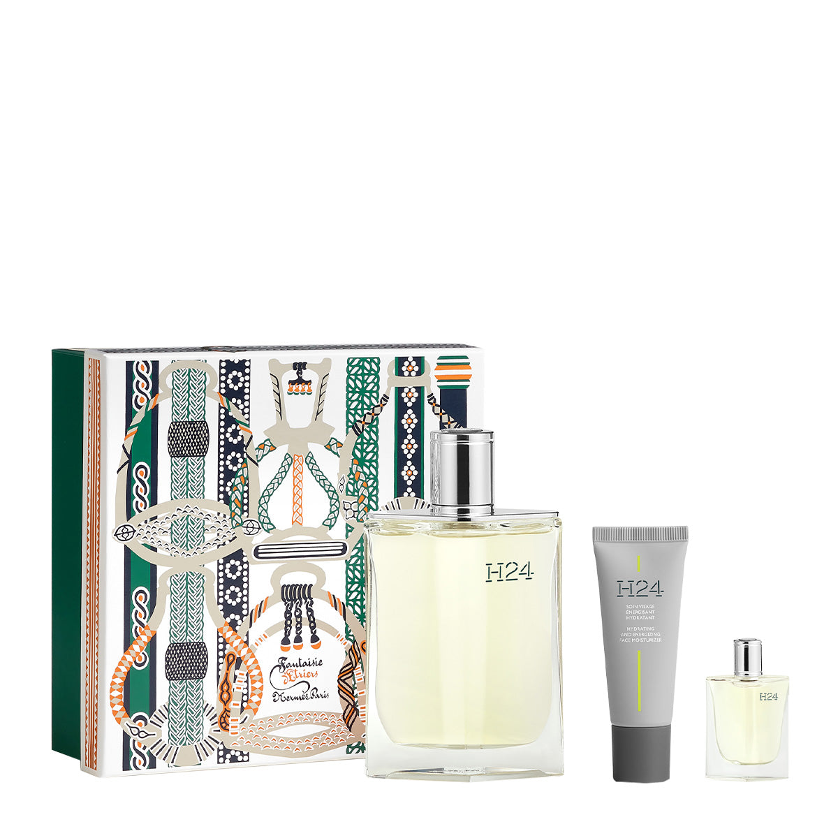 Set Hermes: H24, Apa de Toaleta, Barbati, 100 ml + H24, Apa de Toaleta, Barbati, 5 ml *Miniature + H24, Energy & Hydration, Cream, For Face, 20 ml