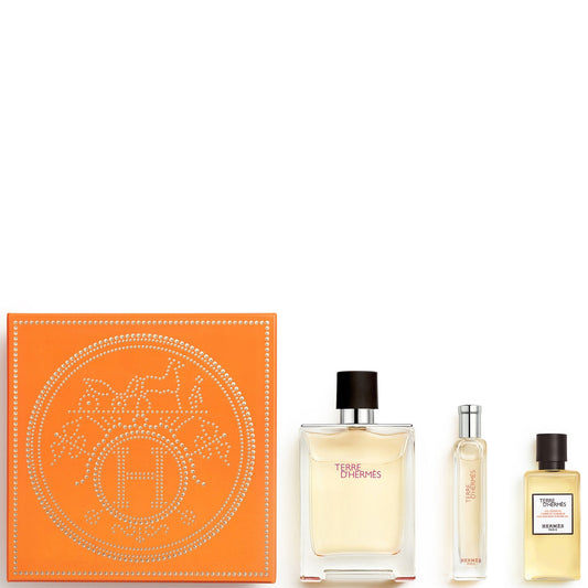Set Hermes: Terre d'Hermes, Eau De Toilette, Barbati, 100 ml + Terre d'Hermes, Eau De Toilette, Barbati, 15 ml + Terre d'Hermes, Shower Gel, For All Skin Types, 40 ml