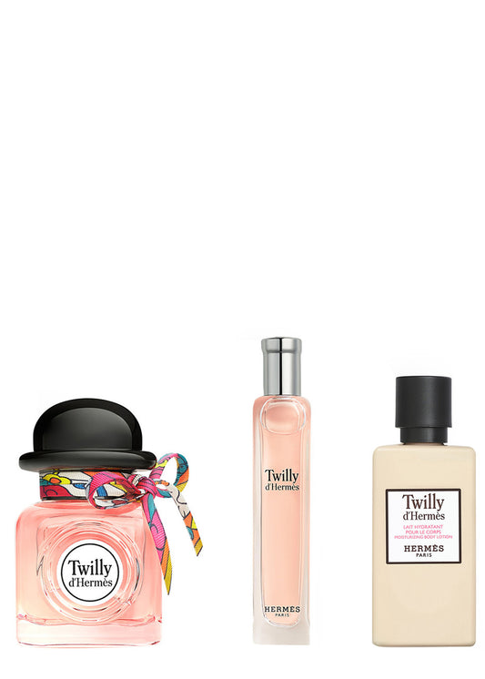Set Hermes: Twilly d'Hermes, Apa de parfum, Femei, 50 ml + Twilly d'Hermes, Apa de parfum, Femei, 15 ml + Twilly d'Hermes, Body Lotion, Body, 40 ml