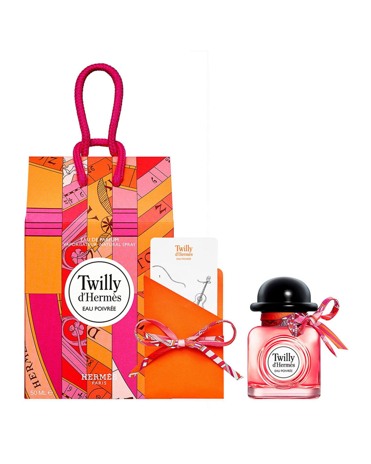 Set Hermes: Twilly d'Hermes Eau Poivree, Eau De Parfum, For Femei, 50 ml + Twilly d'Hermes Eau Poivree Scarves & Wraps