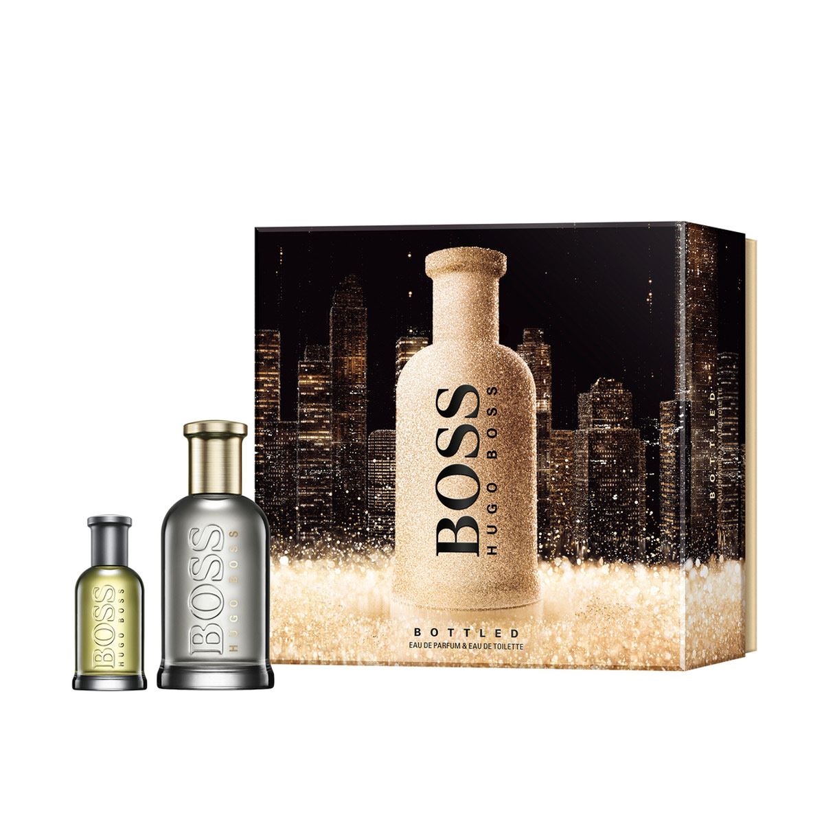 Set Hugo Boss: Boss Bottled, Apa de parfum, Barbati, 100 ml + Boss Bottled, Apa de toaleta, Barbati, 30 ml