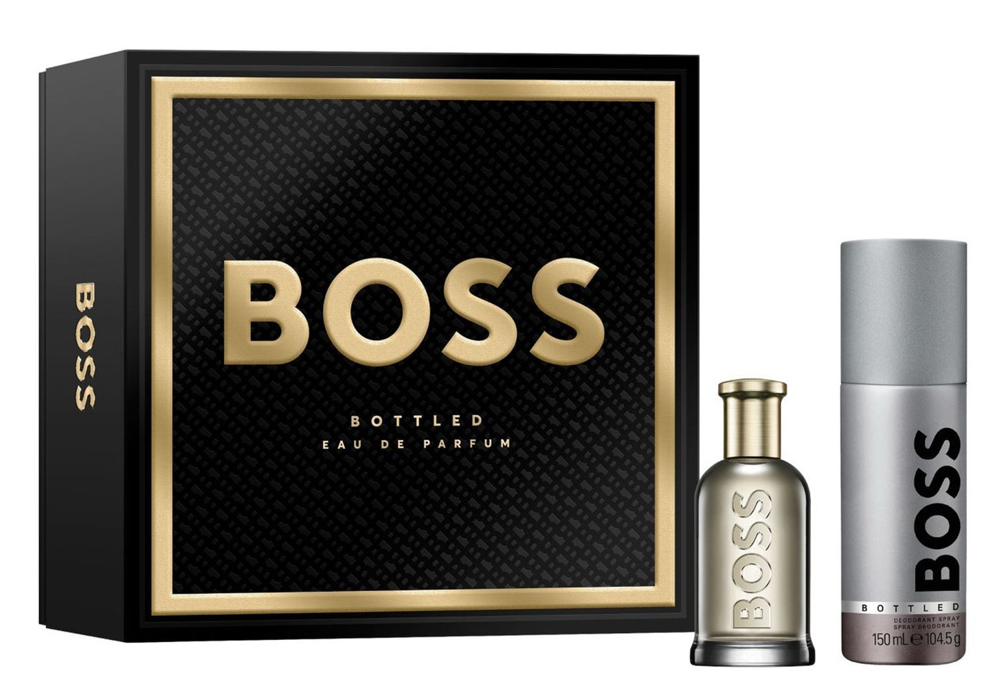 Set Hugo Boss: Boss Bottled, Apa de Parfum, Barbati, 50 ml + Boss Bottled, Deodorant Spray, Barbati, 150 ml