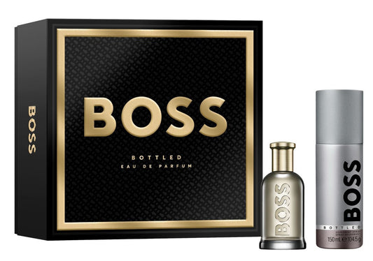 Set Hugo Boss: Boss Bottled, Apa de Parfum, Barbati, 50 ml + Boss Bottled, Deodorant Spray, Barbati, 150 ml
