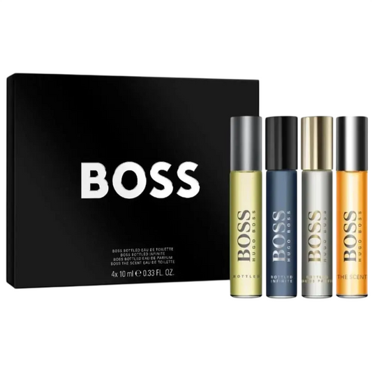 Set Hugo Boss: Boss Bottled, Apa de toaleta, Barbati, 10 ml + Boss Bottled Infinite, Apa de parfum, Barbati, 10 ml + Boss Bottled, Apa de parfum, Barbati, 10 ml + Boss Bottled, Parfum, Barbati, 10 ml