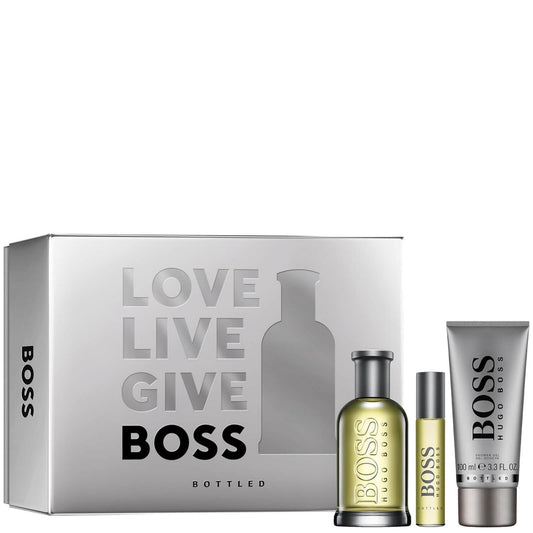 Set Hugo Boss: Boss Bottled, Eau De Toilette, Barbati, 100 ml + Boss Bottled, Eau De Toilette, Barbati, 10 ml + Boss Bottled, Cleansing, Shower Gel, For All Skin Types, 100 ml
