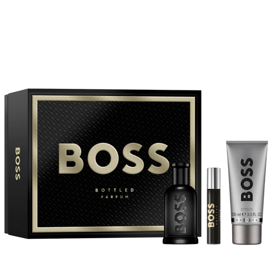 Set Hugo Boss: Boss Bottled, Parfum, Barbati, 100 ml + Boss Bottled, Parfum, Barbati, 10 ml + Boss Bottled, Cleansing, Shower Gel, For All Skin Types, 100 ml