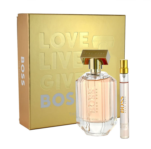 Set Hugo Boss: The Scent, Apa de Parfum, Femei, 100 ml + The Scent, Apa de Parfum, Femei, 10 ml