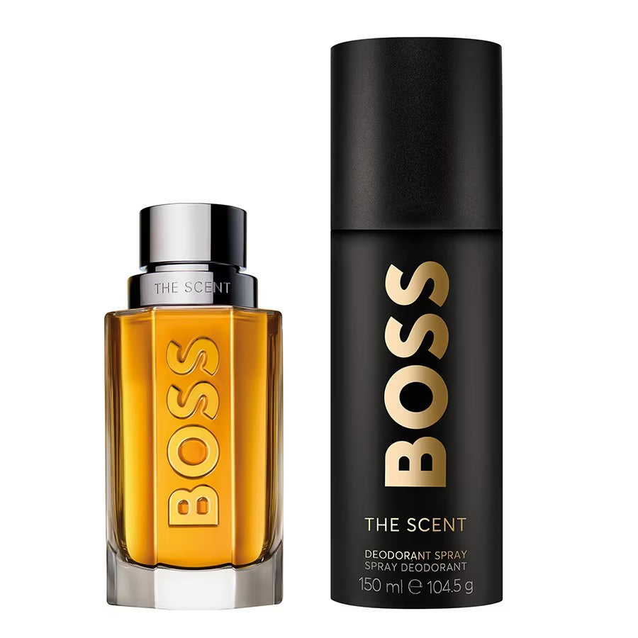 Set Hugo Boss: The Scent, Spicy, Deodorant Spray, Barbati, 150 ml + The Scent, Apa de Toaleta, Barbati, 50 ml