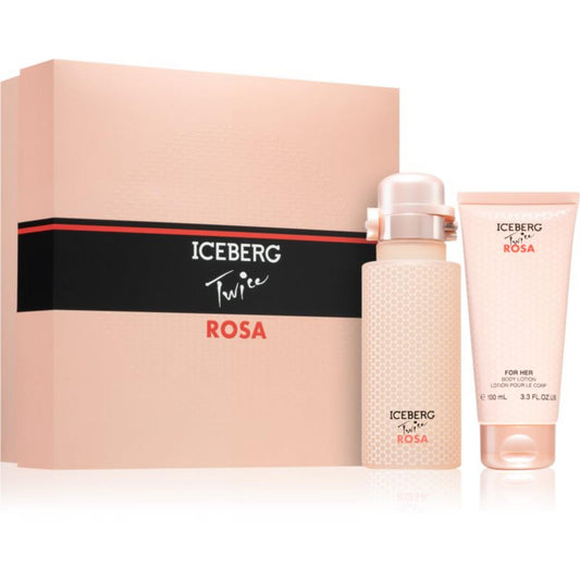 Set Iceberg: Twice Rosa, Apa de toaleta, Femei, 125 ml + Twice Rosa, Hydrating, Body Lotion, 100 ml