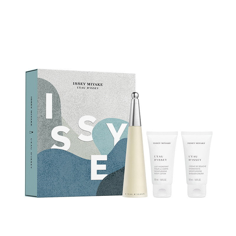 Set Issey Miyake: L'Eau d'Issey, Eau De Parfum, For Femei, 100 ml + L'Eau d'Issey, Moisturizing, Body Lotion, 50 ml + L'Eau d'Issey, Moisturizing, Shower Gel, For All Skin Types, 50 ml