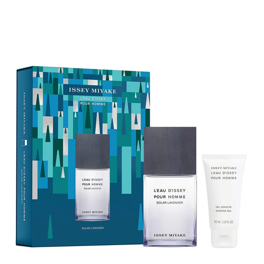 Set Issey Miyake: L'Eau d'Issey, Moisturizing, Shower Gel, For All Skin Types, 50 ml + L’Eau D’Issey Pour Homme Solar Lavender, Apa de toaleta, Barbati, 50 ml