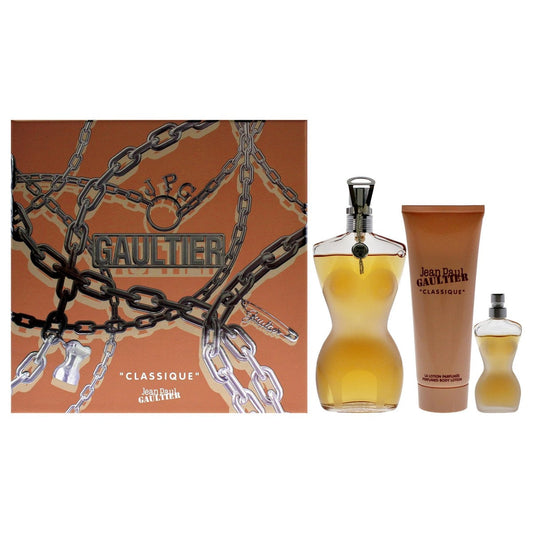 Set Jean Paul Gaultier: Classique, Eau De Toilette, For Femei, 100 ml + Classique, Eau De Toilette, For Femei, 10 ml + Classique, Hydrating, Body Lotion, 75 ml