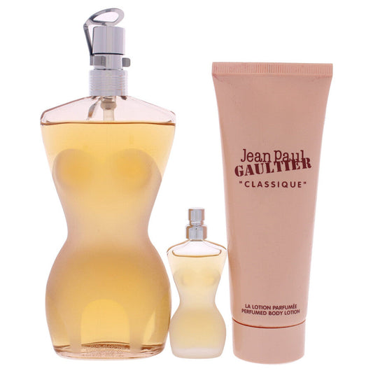 Set Jean Paul Gaultier: Classique, Eau De Toilette, For Femei, 100 ml + Classique, Eau De Toilette, For Femei, 6 ml + Classique, Hydrating, Body Lotion, 75 ml