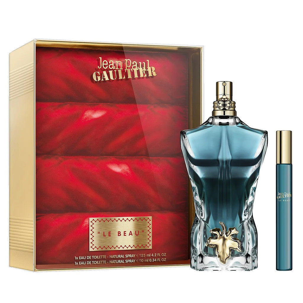 Set Jean Paul Gaultier: Le Beau, Apa de toaleta, Barbati, 125 ml + Le Beau, Apa de toaleta, Barbati, 10 ml