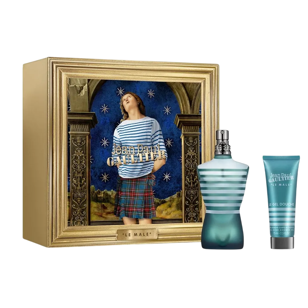 Set Jean Paul Gaultier: Le Male, Eau De Toilette, Barbati, 125 ml + Le Male, Cleansing, Shower Gel, For All Skin Types, 75 ml