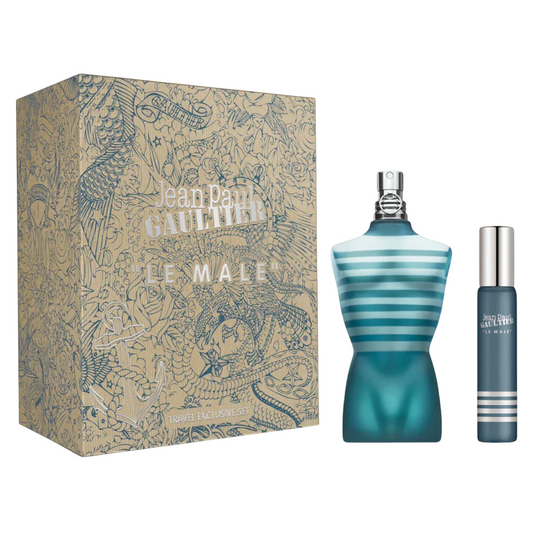 Set Jean Paul Gaultier: Le Male, Apa de toaleta, Barbati, 125 ml + Le Male, Apa de toaleta, Barbati, 20 ml