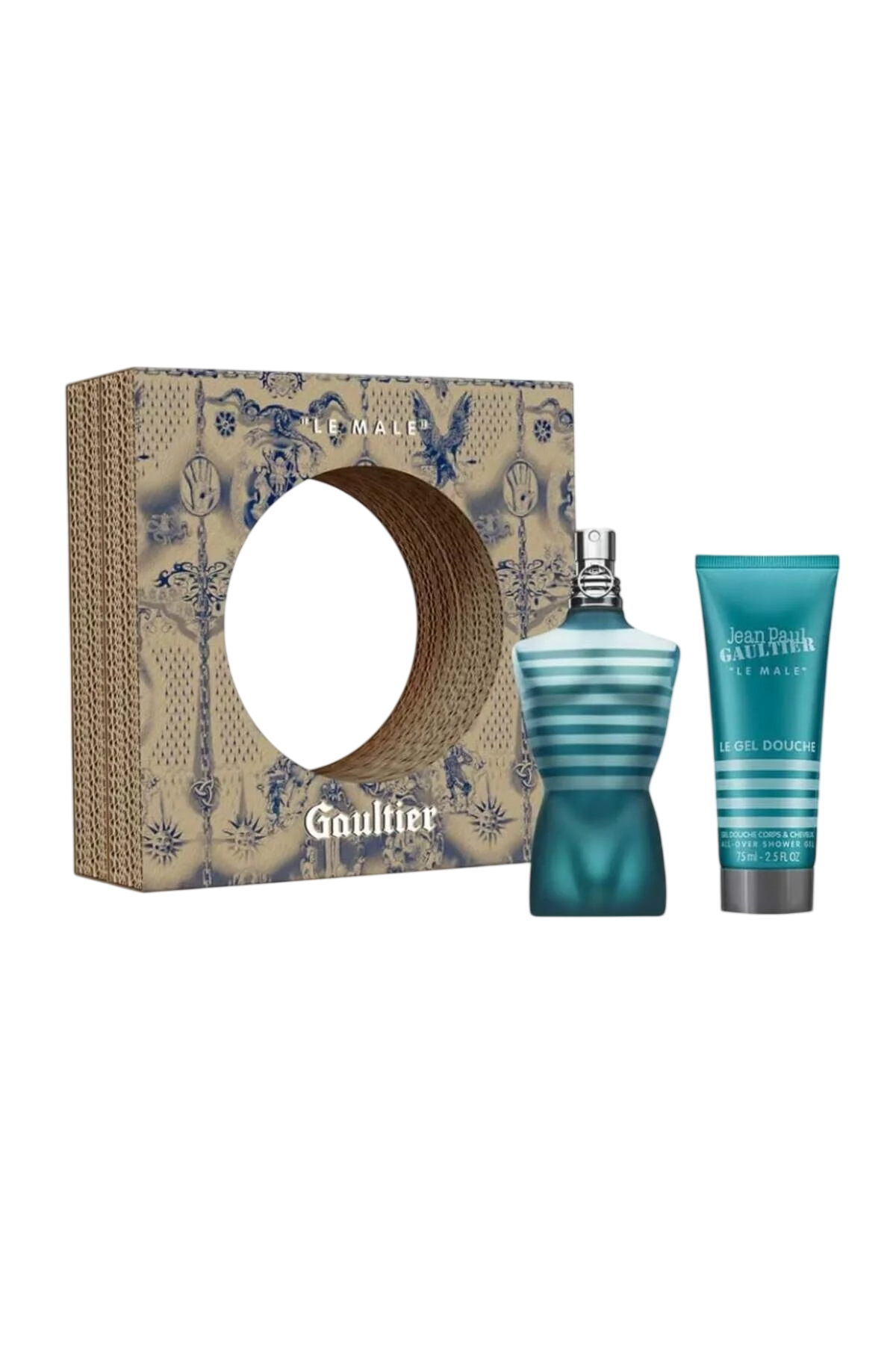 Set Jean Paul Gaultier: Le Male, Apa de toaleta, Barbati, 75 ml + Le Male, Cleansing, Shower Gel, For All Skin Types, 75 ml