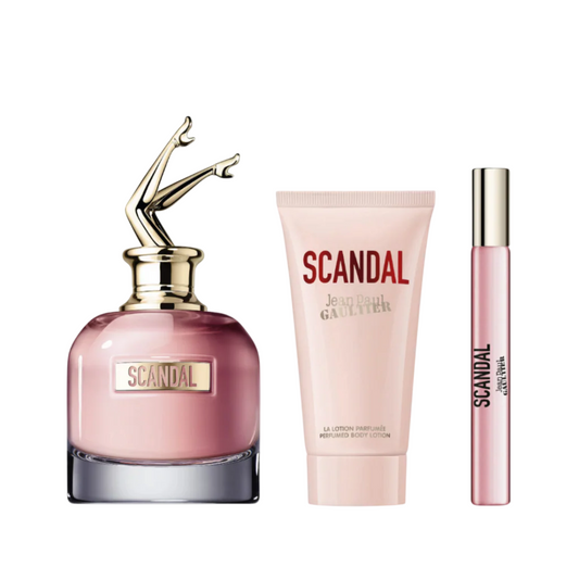 Set Jean Paul Gaultier: Scandal, Apa de parfum, Femei, 50 ml + Scandal, Apa de parfum, Femei, 6 ml *Miniature + Scandal, Hydrating, Body Lotion, 75 ml