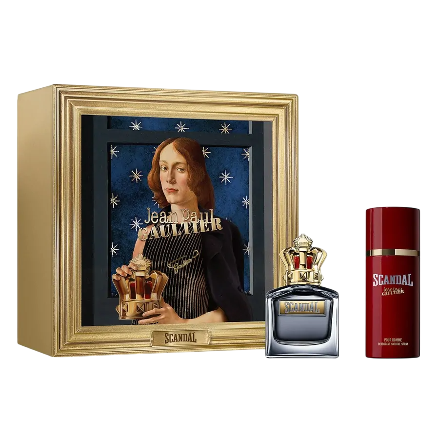 Set Jean Paul Gaultier: Scandal, Eau De Toilette, Barbati, 100 ml + Scandal, Deodorant Spray, Barbati, 150 ml