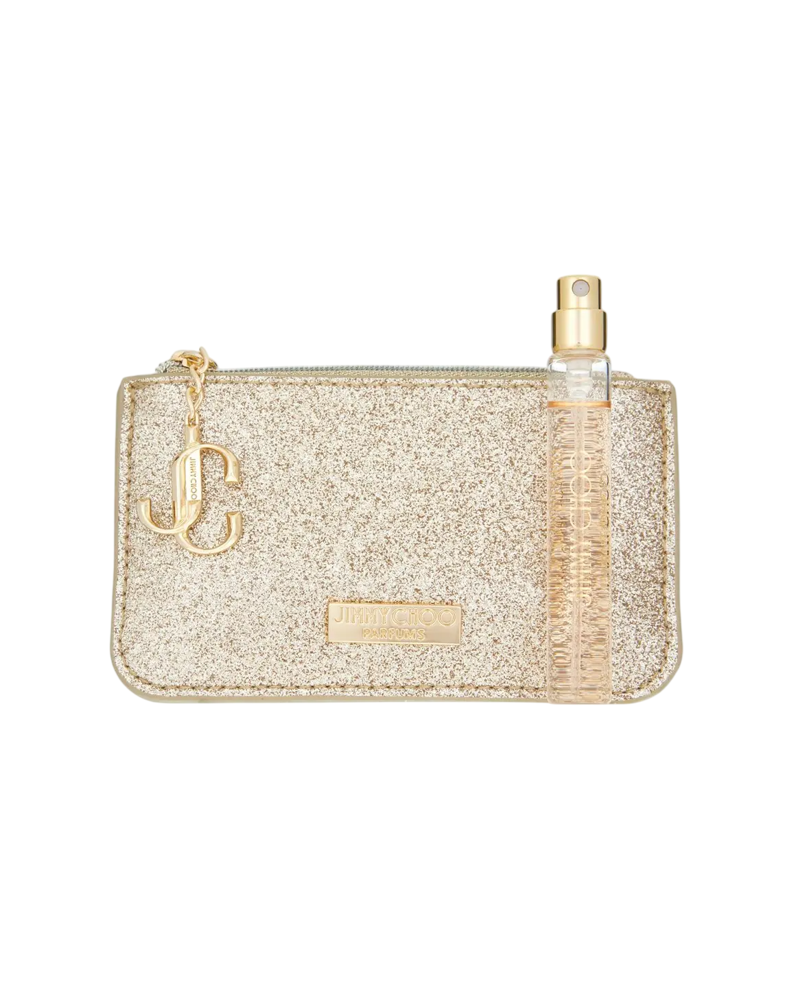 Set Jimmy Choo: I Want Choo, Eau De Parfum, For Femei, 7.5 ml + Jimmy Choo, GWP Textile Pouch, Gold