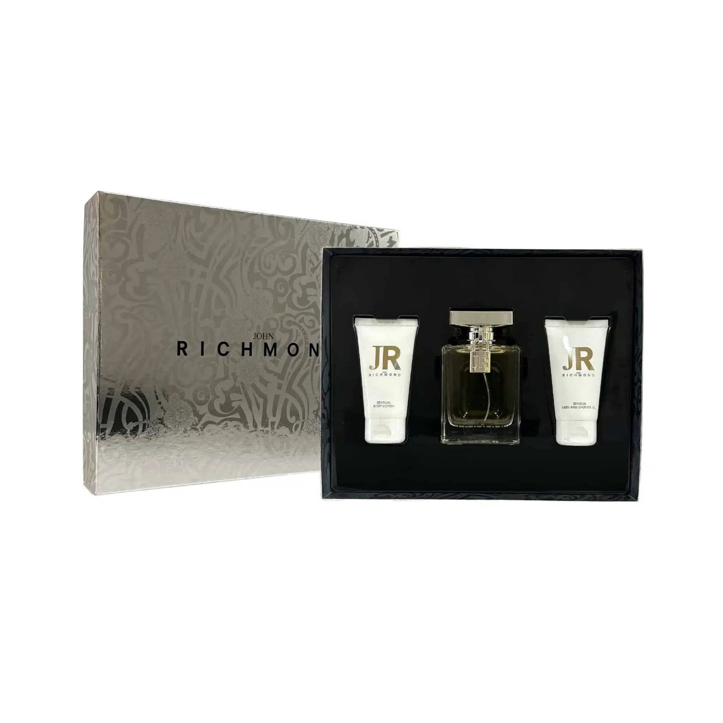 Set John Richmond: John Richmond, Natural, Hydrating, Body Lotion, 50 ml + Black Metal, Natural, Cleansing, Shower Gel, 50 ml + John Richmond, Eau De Parfum, For Femei, 100 ml