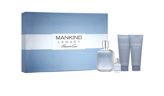 Set Kenneth Cole: Mankind Legacy, Apa de toaleta, Barbati, 100 ml + Mankind Legacy, After-Shave Balm, 100 ml + Mankind Legacy, Shower Gel & Shampoo 2-In-1, 100 ml + Mankind Legacy, Apa de toaleta, Barbati, 15 ml