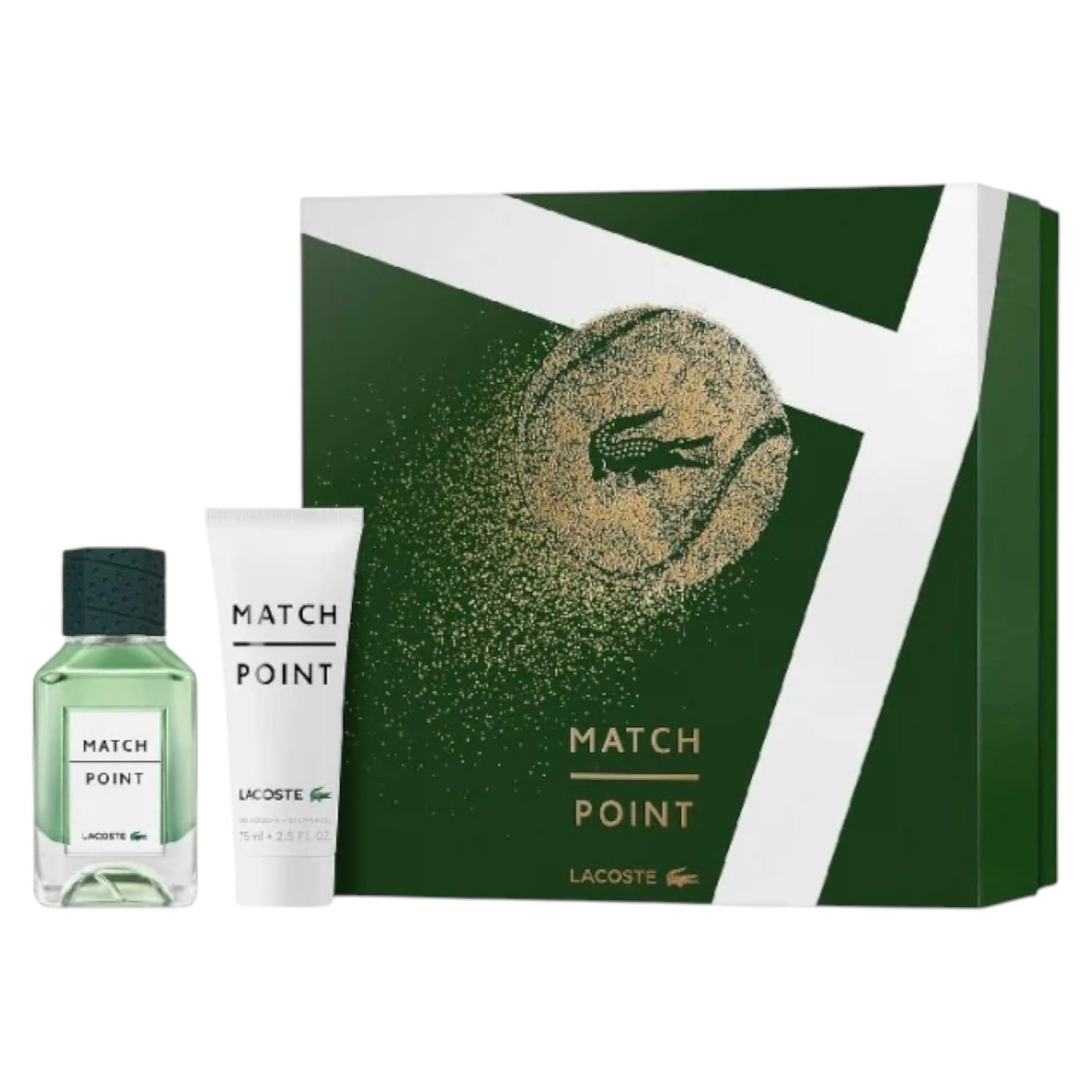 Set Lacoste: Match Point, Apa de toaleta, Barbati, 50 ml + Match Point, Shower Gel, All Skin Types, 75 ml