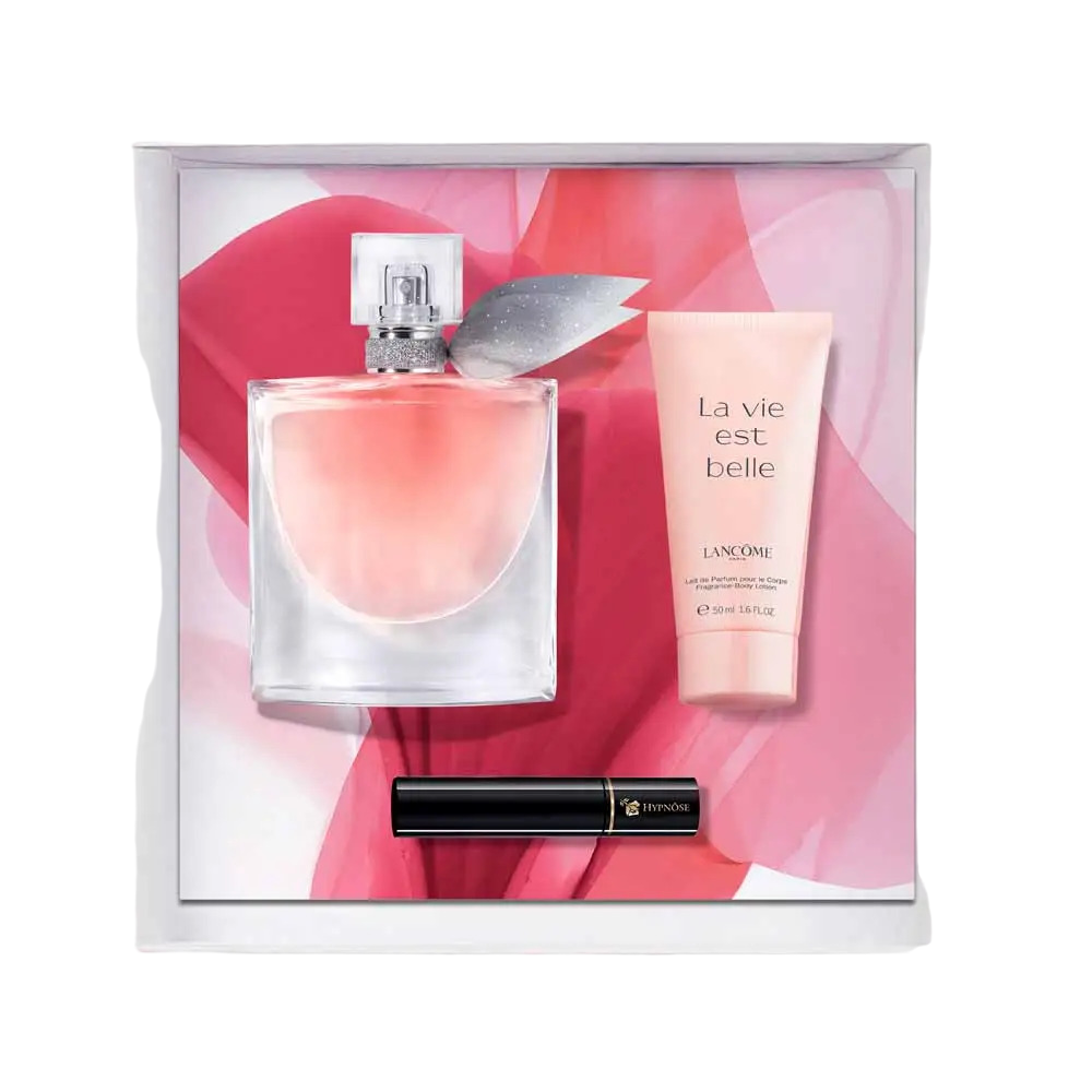 Set Lancome: La Vie Est Belle, Apa de Parfum, Femei, 50 ml + La Vie Est Belle, Hydrating, Body Lotion, 50 ml + Hypnose, Mascara, Black, 2 ml