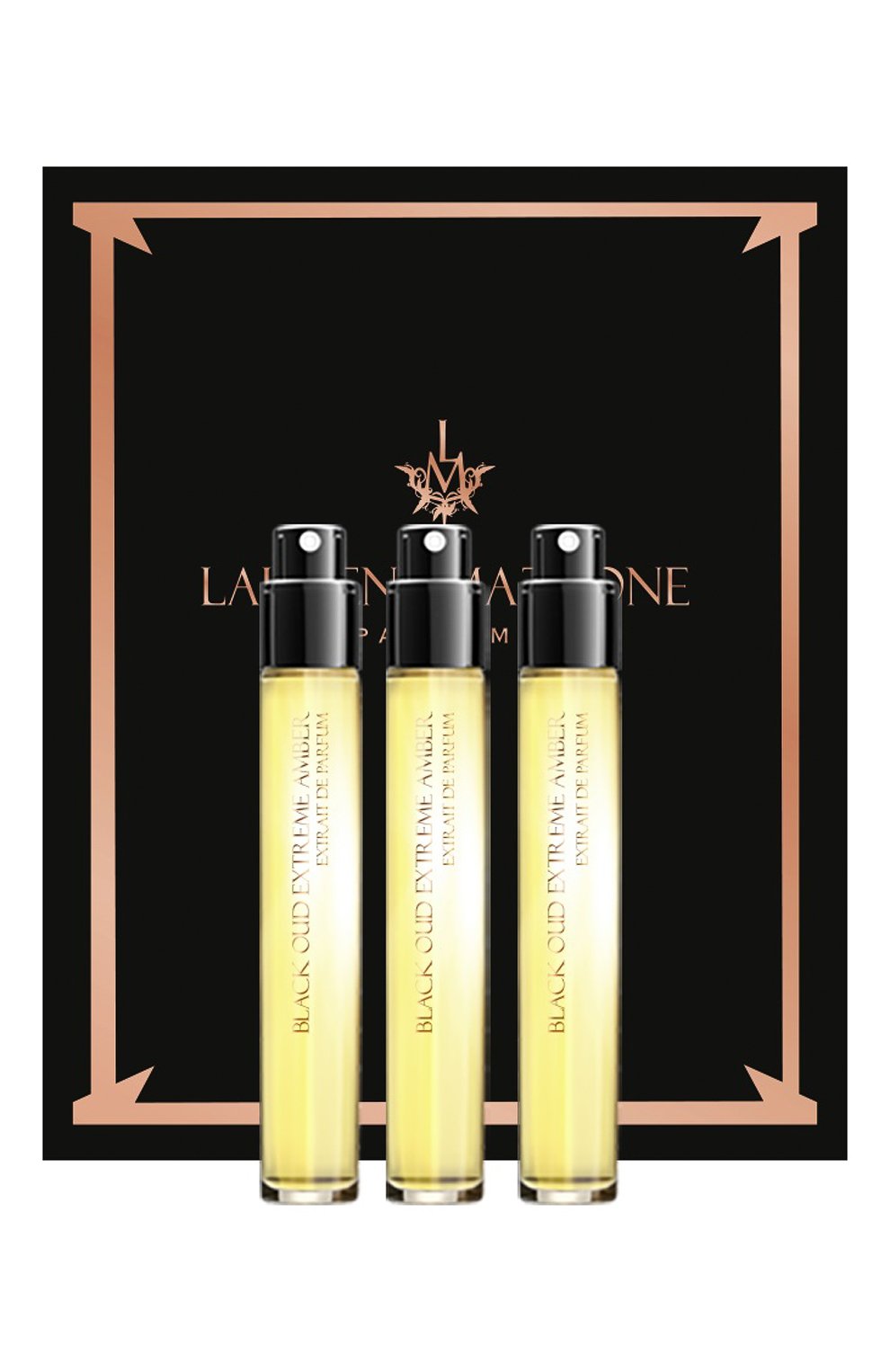 Set, Laurent Mazzone, Black Oud Extreme Amber, Extract de parfum, Unisex, 3 pcs, 15 ml