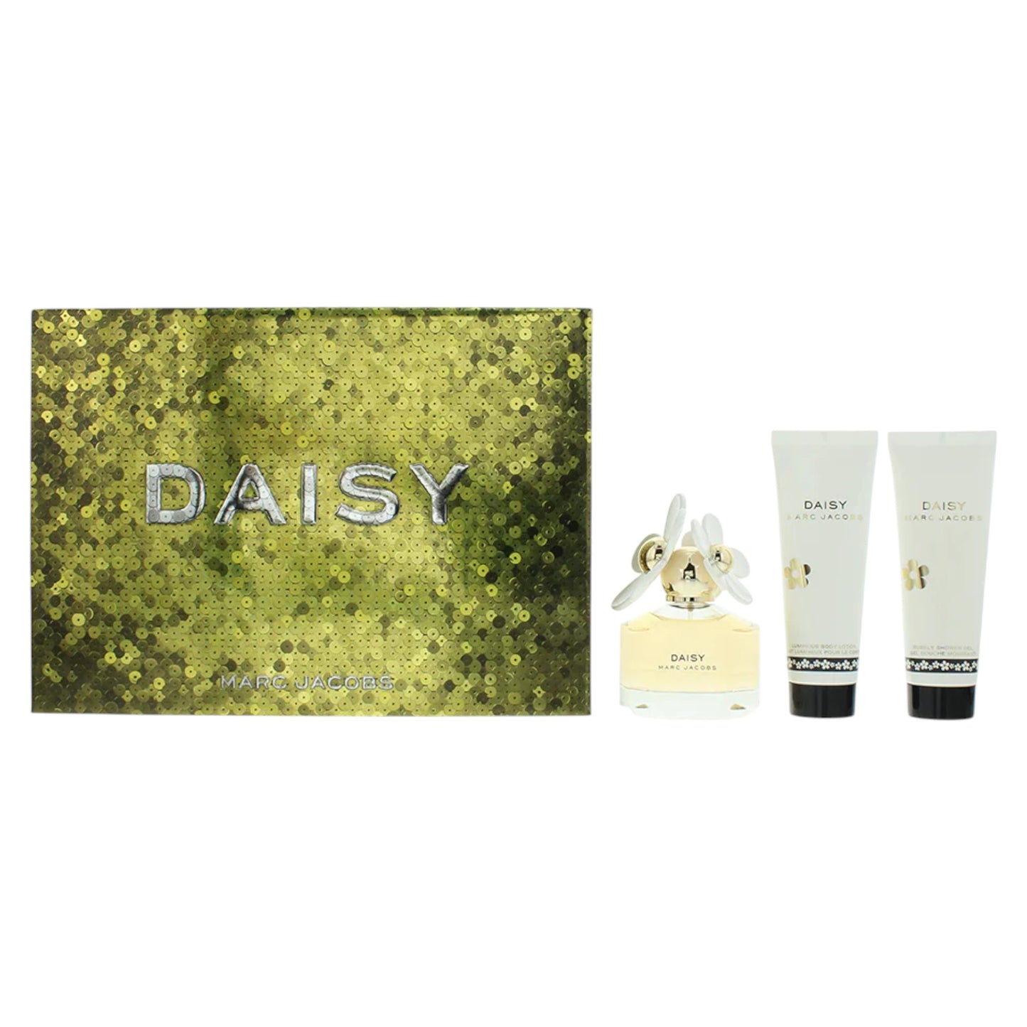 Set Marc Jacobs: Daisy, Apa de toaleta, Femei, 50 ml + Daisy, Hydrating, Body Lotion, 75 ml + Daisy, Shower Gel, All Skin Types, 75 ml