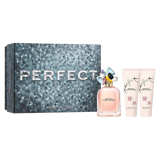 Set Marc Jacobs: Perfect, Apa de parfum, Femei, 100 ml + Perfect, Hydrating, Body Lotion, 75 ml + Perfect, Hydrate, Shower Gel, All Skin Types, 75 ml