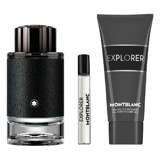 Set Montblanc: Explorer, Eau De Parfum, Barbati, 100 ml + Explorer, Eau De Parfum, Barbati, 7.5 ml + Explorer, Shower Gel, For All Skin Types, 100 ml