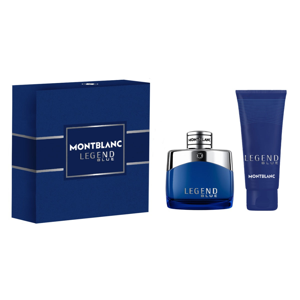 Set Montblanc: Legend Blue, Apa de parfum, Barbati, 50 ml + Legend Blue, Cleansing, Shower Gel, All Over The Body, For All Skin Types, 100 ml