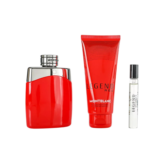 Set Montblanc: Legend Red, Eau De Parfum, Barbati, 100 ml + Legend Red, Eau De Parfum, Barbati, 7.5 ml + Legend Red, Shower Gel, 100 ml